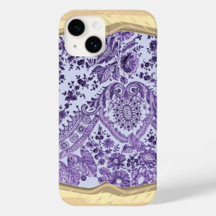 Purple Floral Lace Case-Mate iPhone 14 Case