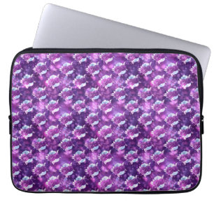 Purple Floral Laptop Sleeve