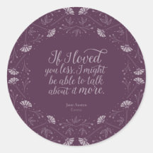 Purple Floral Love Quote Emma Jane Austen