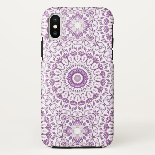Purple Floral Mandala Case-Mate iPhone Case (Back)