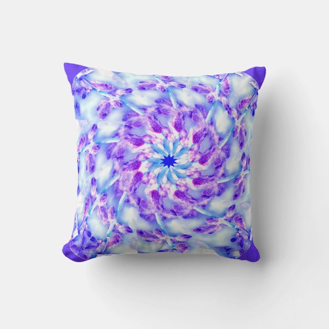 Purple Floral Mandala Cushion (Front)