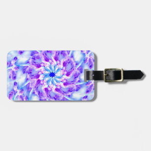 Purple Floral Mandala Luggage Tag