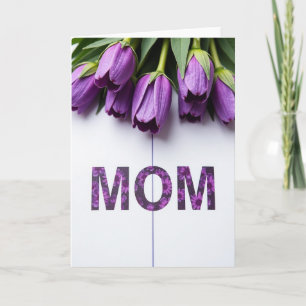 Purple Floral Mom Card