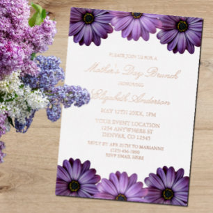 Purple Floral Mother's Day Brunch