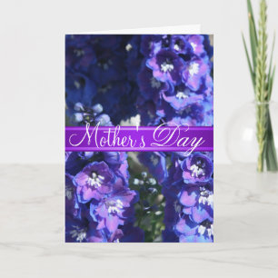 Purple Floral Mother's Day Greeting Card