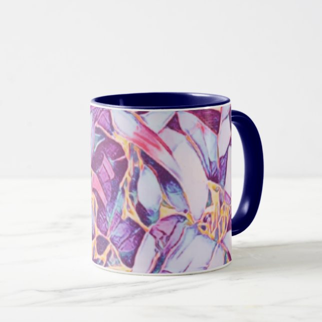 Purple Floral Mug (Front Right)