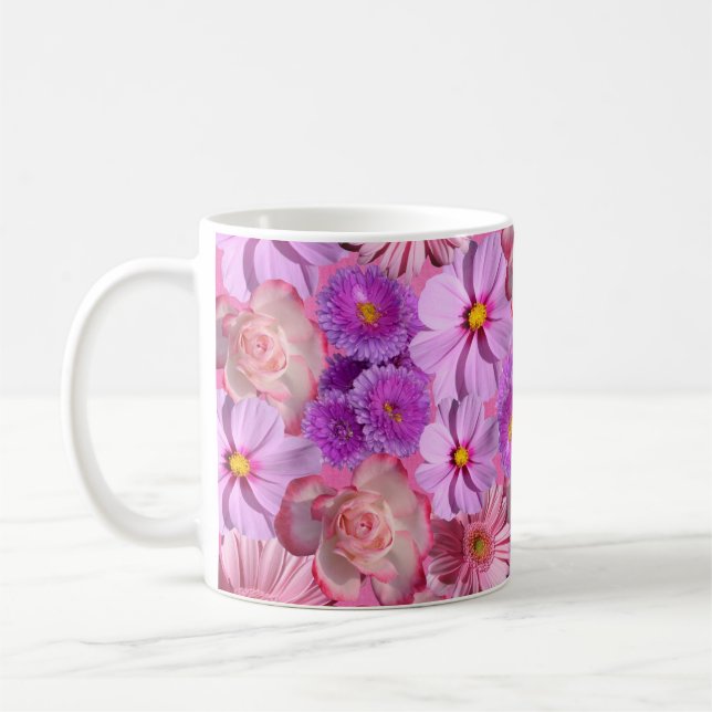 Purple floral mug and cups (Left)