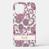 Purple Floral Paisley Unique Pattern