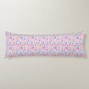 Purple Floral Pattern Cute Pastel Body Pillow