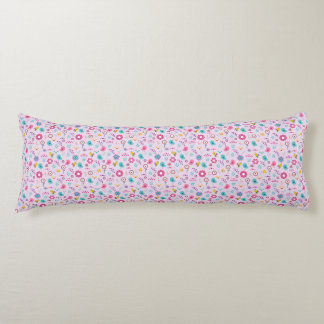 Purple Floral Pattern Cute Pastel Body Pillow