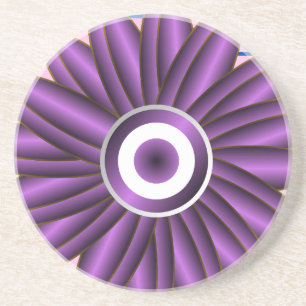Purple Floral Pattern Modern Abstract Flower Desig Coaster