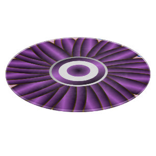 Purple Floral Pattern Modern Abstract Flower Desig Cutting Board