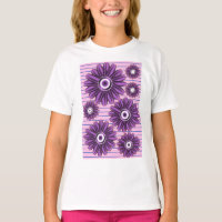 Purple Floral Pattern Modern Abstract Flower Desig