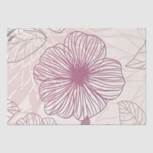 purple floral pattern tissue paper