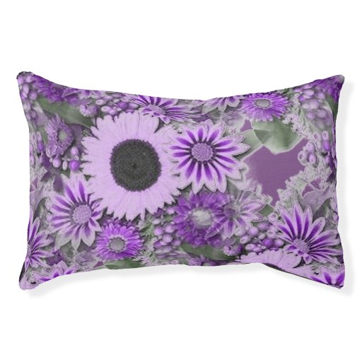 Image of Purple Floral Pet Bed