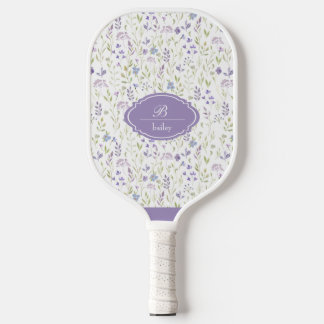 Purple Floral Pickleball Paddle