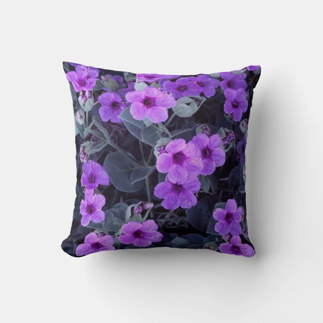 Purple Floral Pillow (Front)