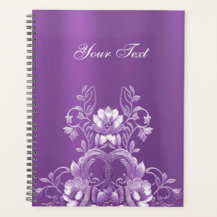 Purple Floral Planner