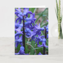 Purple floral, poem inside, greeting card