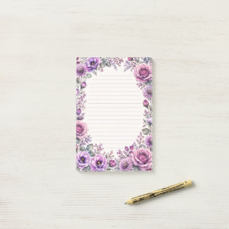 Purple Floral. Post-it Notes