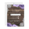 Purple Floral Roses Rustic Lace Wedding RSVP 