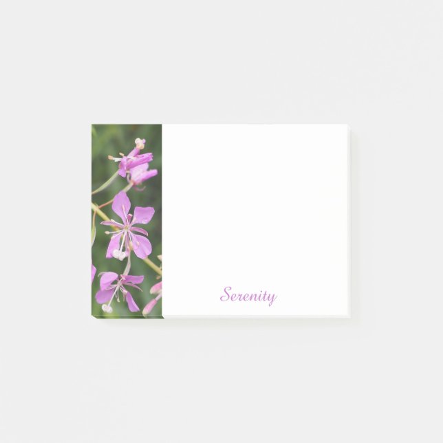 Purple Floral Serenity Notes (Front)
