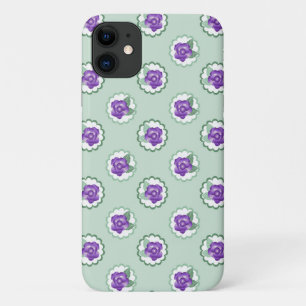 Purple Floral Simple Pattern Calico Modern iPhone 11 Case