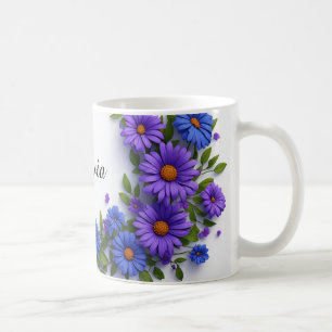 Purple Floral Spring Garden Botanical Flower Arran Coffee Mug