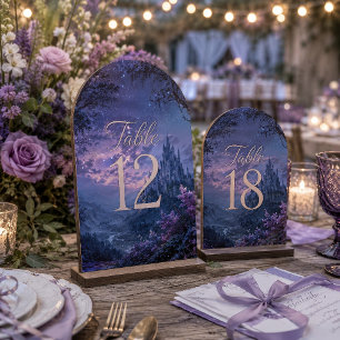 Purple Floral Starry Gothic Castle Valley Tissue Paper