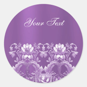 Purple Floral Sticker