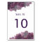 Purple Floral Table Number Card