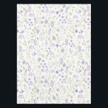 Purple Floral Tablecloth<br><div class="desc">Bring a soft, romantic touch to your table with this sweet purple floral tablecloth. Featuring a delicate scatter of lavender, violet, and soft green botanicals, this design evokes the gentle beauty of a blooming meadow in spring. The light, airy palette and hand-painted style create a calm, welcoming atmosphere perfect for...</div>
