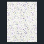 Purple Floral Tablecloth<br><div class="desc">Bring a soft, romantic touch to your table with this sweet purple floral tablecloth. Featuring a delicate scatter of lavender, violet, and soft green botanicals, this design evokes the gentle beauty of a blooming meadow in spring. The light, airy palette and hand-painted style create a calm, welcoming atmosphere perfect for...</div>
