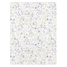 Purple Floral Tablecloth