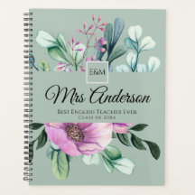 Purple Floral TEACHER Gift - Add Name Class Year