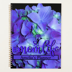 Purple floral teal floral hydrangea planner