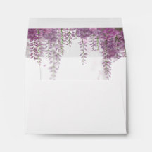 Purple Floral Thank You Card Envelopes
