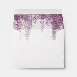 Purple Floral Thank You Card Envelopes