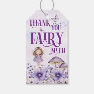 Purple Floral Thank You Fairy Much Gift Tags