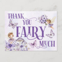 Purple Floral Thank You Fairy Much