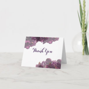 Purple Floral Thank You Notes