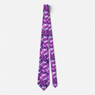 Purple Floral Tie