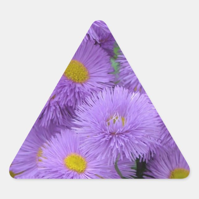 Purple Floral Triangle Sticker (Front)