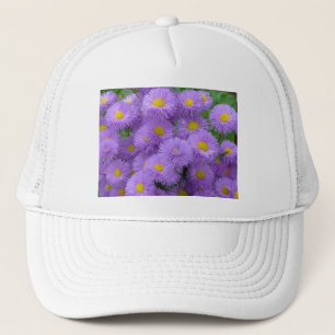 Purple Floral Trucker Hat