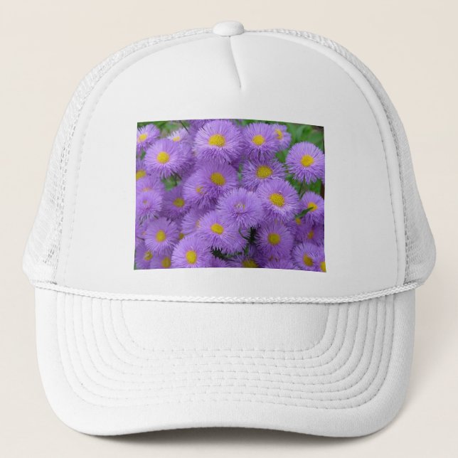 Purple Floral Trucker Hat (Front)