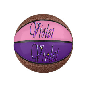 Purple Floral Violet Name, Kids Basketball