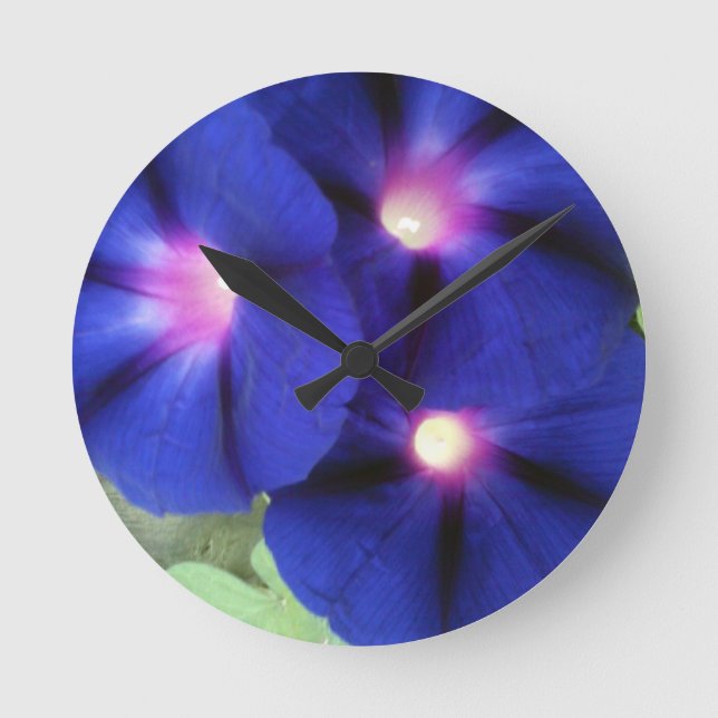 Purple Floral Wall Clock (Front)