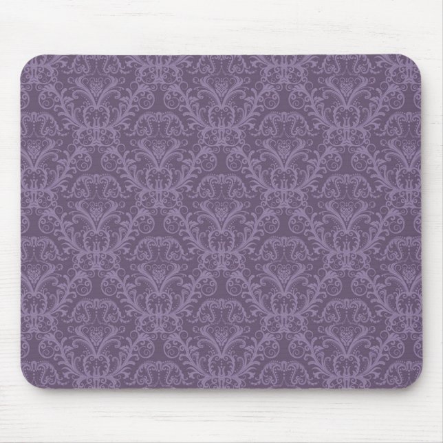 Purple floral wallpaper 2 mouse mat (Front)