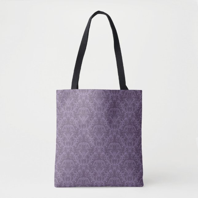 Purple floral wallpaper 2 tote bag (Front)
