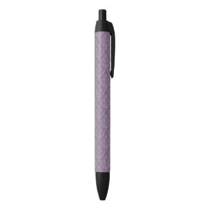 Purple floral wallpaper black ink pen